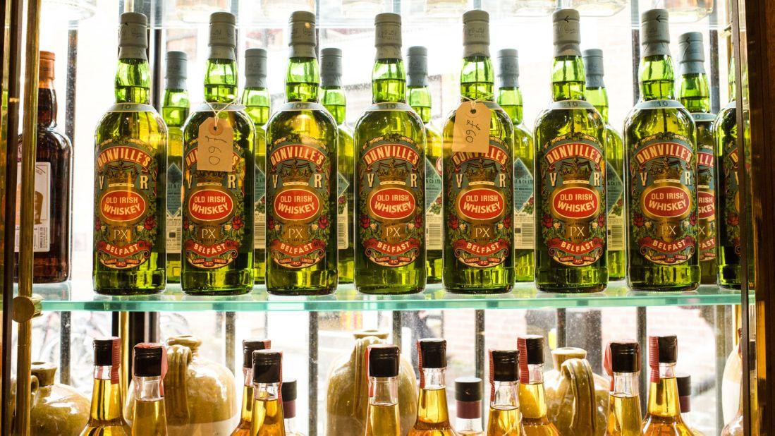 <strong>Whiskies:</strong> The Dead Rabbit has 56 Irish whiskeys on its menu and Muldoon and McGarry are working on a whiskey drinker's guide to Ireland. Pictured: The Friend at Hand. 