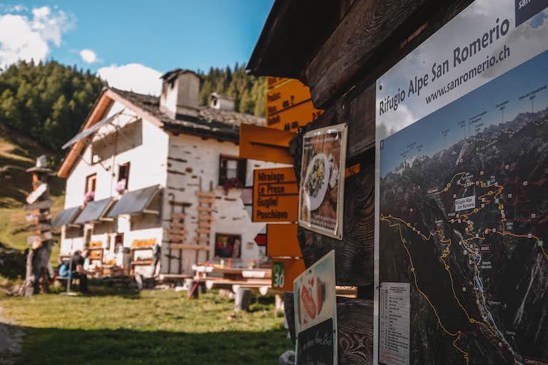 Refugio Alpe San Romerio Valposchiavo Schweiz